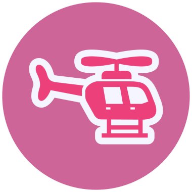 Helikopter. Web simgesi basit illüstrasyon