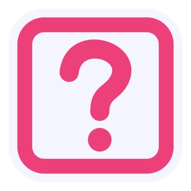 question mark icon, simple web illustration 