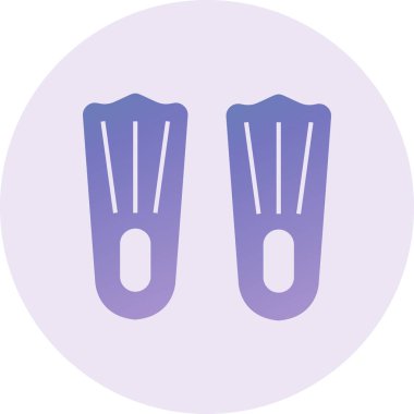 vector illustration of modern Flippers icon
