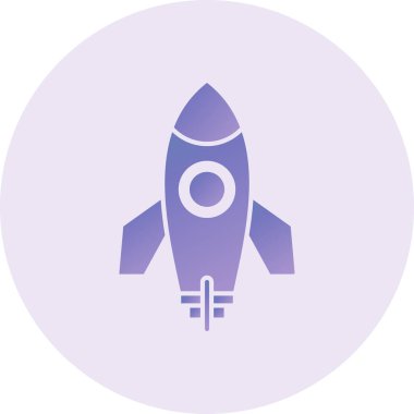 roket ikonu vektör illüstrasyonu