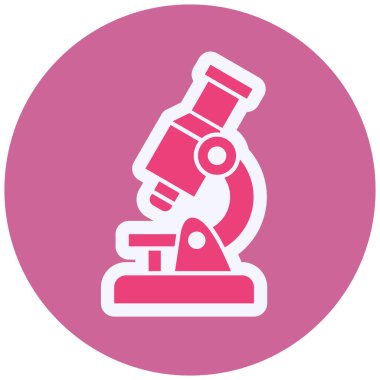 Mikroskop. Web simgesi basit illüstrasyon