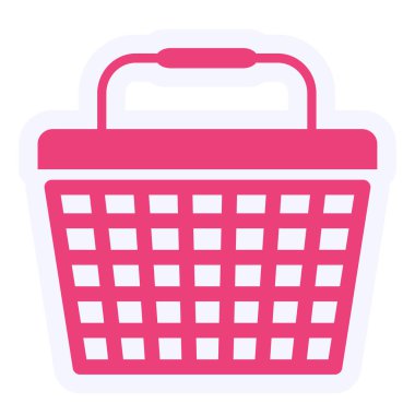 shopping basket icon, simple illustration