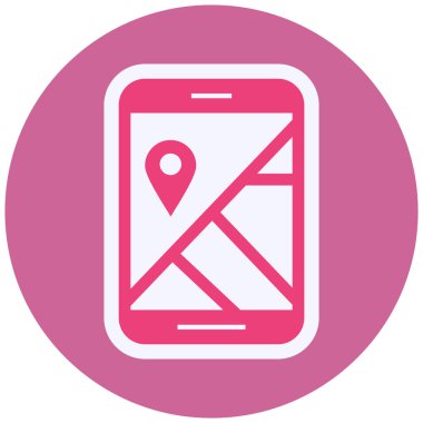 GPS Vektör Kabartma Simgesi Tasarımı 