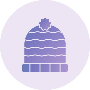 vector illustration of modern Wool Hat icon