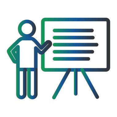 Sunum. Web simgesi basit illüstrasyon 