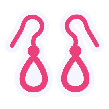 Earings Vector Glyph Icon Design 