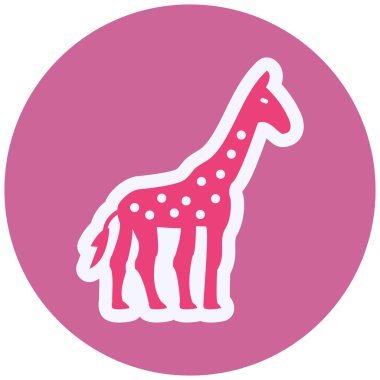 Giraffe web icon vector illustration