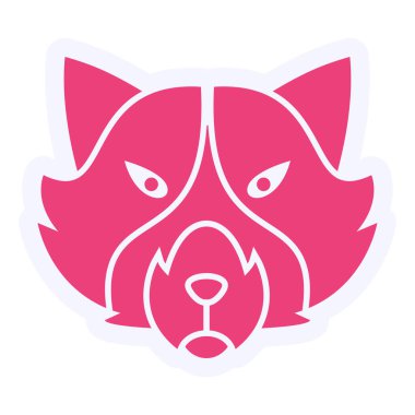 Raccoon web icon vector illustration