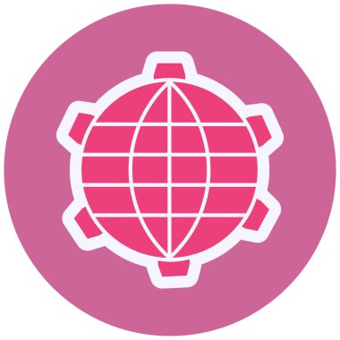 Siber uzay. Web simgesi basit tasarım