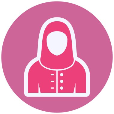 Muslim Female web icon vector illustration