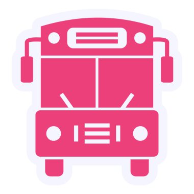 Otobüs. Web simgesi basit illüstrasyon