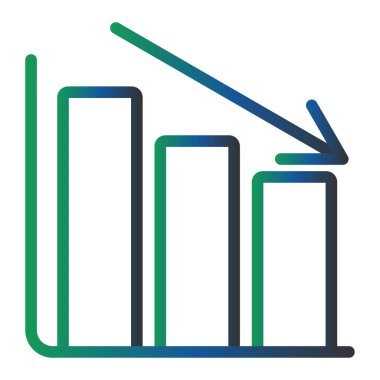 dollar vector icon modern simple design. Losses 