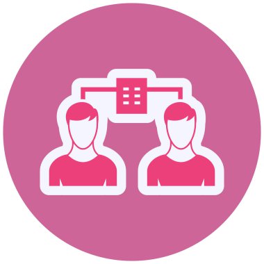 Corporate Teleport, web icon simple illustration