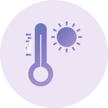termometre simgesi vektör illüstrasyonu