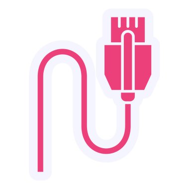 usb Cable plug. simple illustration