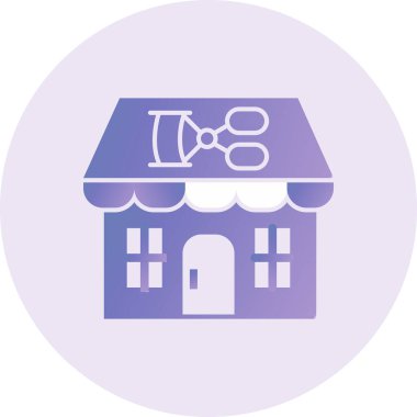 Salon Vektörü Şekil Simgesi Tasarımı 