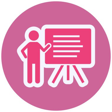 Sunum. Web simgesi basit illüstrasyon 