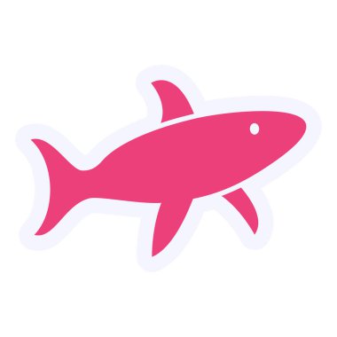 Shark web icon vector illustration