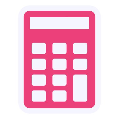 hesap makinesi web simgesi, basit vektör illüstrasyonu