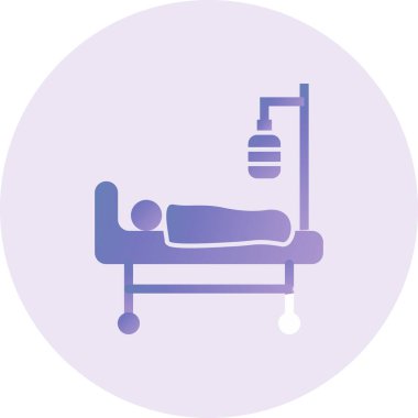 Intensive Care Unit Vector Glyph Icon Design