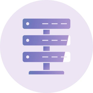 Sunucu. Web simgesi vektör illüstrasyonu