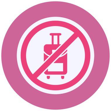No Travelling Vector Glyph Icon Design