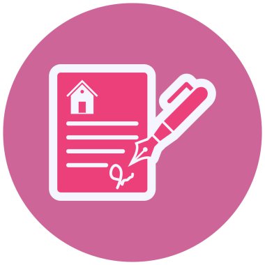 vector illustration of a simple Contract  icon