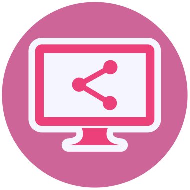 Paylaş. Web simgesi basit illüstrasyon 