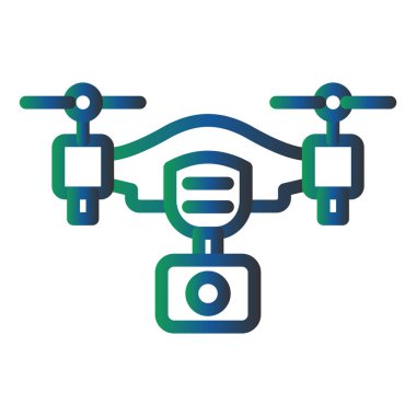 Drone Vektör Kabartma Simgesi Tasarımı