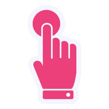 Dokundum. Web simgesi vektör illüstrasyonu