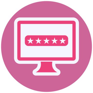 web icon. simple illustration of computer monitor vector icons for any design. Customer Review