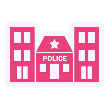 Polis merkezine vektör simgesi