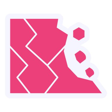 Cliff simgesi, vektör illüstrasyonu