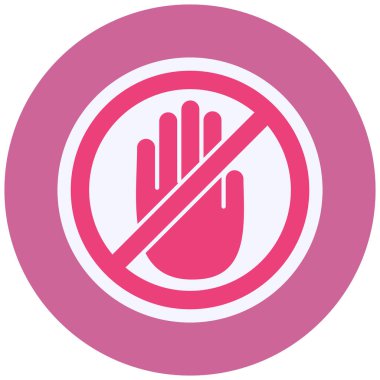 Dont Touch Vector Glyph Icon Design