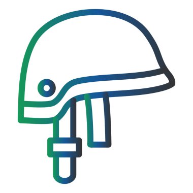 Miğfer. Web simgesi basit illüstrasyon