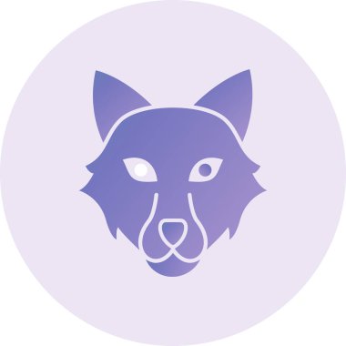 Wolf web icon vector illustration