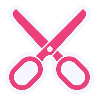 Makas Vektör Şekil Simgesi Tasarımı 