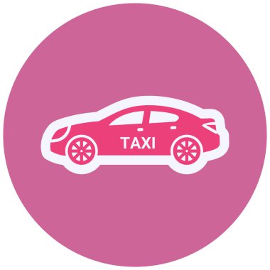 Taxi web icon vector illustration
