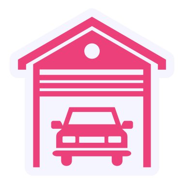 Araba garajı. Web simgesi 