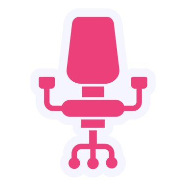 Sandalye. Web simgesi basit illüstrasyon