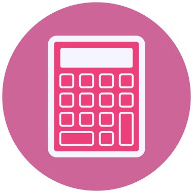 hesap makinesi web simgesi, basit vektör illüstrasyonu