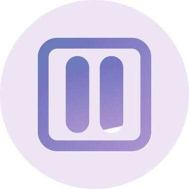 Pause button icon, simple web illustration 