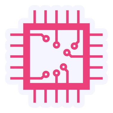 computer chip. simple design illustration
