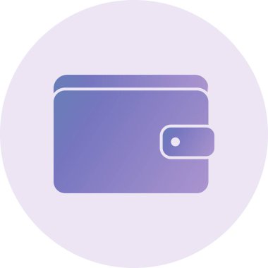 Cüzdan. Web simgesi basit tasarım