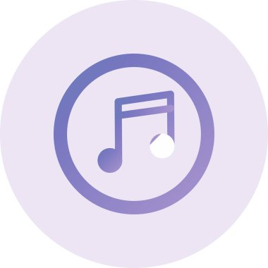 music note icon, simple web illustration