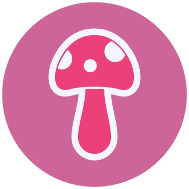 Mantar simgesinin vektör illüstrasyonu 