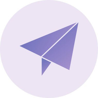 paper plane icon, simple web illustration