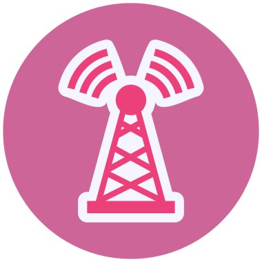 Anten Vektörü Kabartma Simgesi Tasarımı