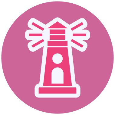 Deniz feneri. Web simgesi basit tasarım