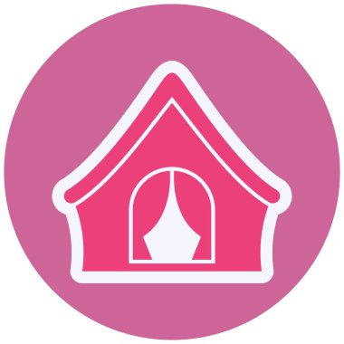 Modern çadır simgesinin vektör çizimi